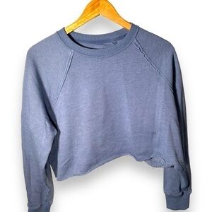Aerie blue slouchy oversized cropped sweater  S